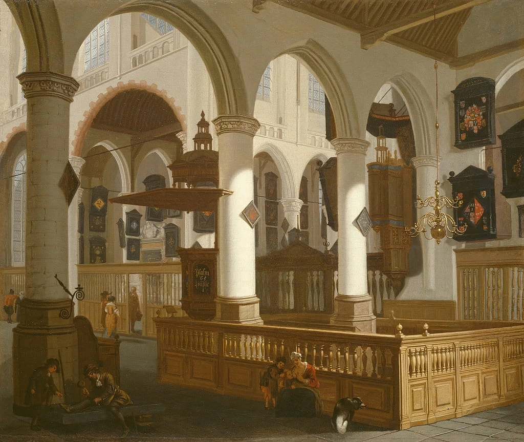 Interno di una chiesa a Delft - Art Institute of Chicago